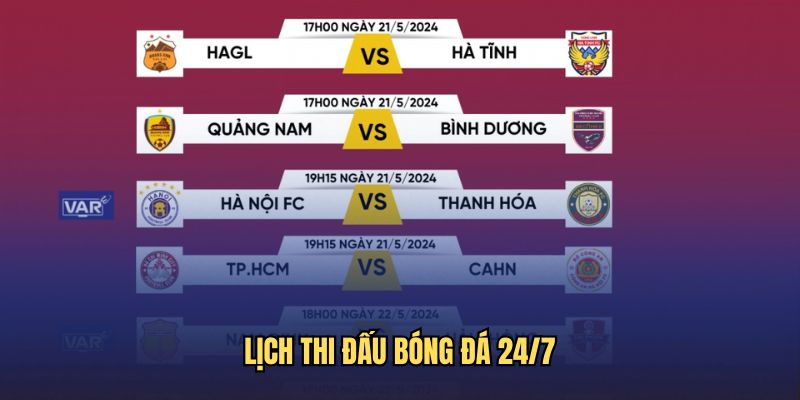 Cập nhật lịch thi đấu liên tục Cập nhật lịch thi đấu liên tục