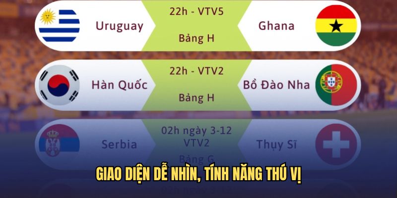 Hệ thống thiết kế giao diện lịch thi đấu bóng đá khoa học Hệ thống thiết kế giao diện lịch thi đấu bóng đá khoa học